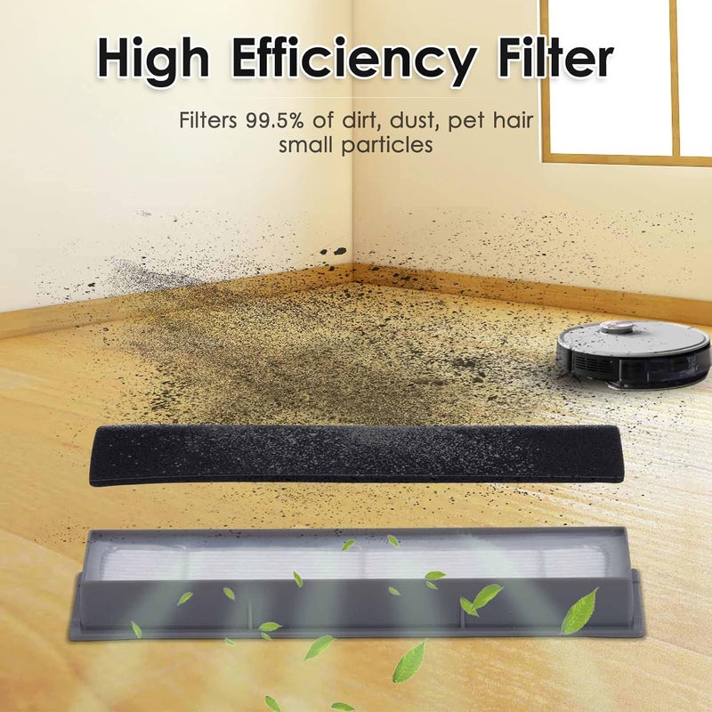 CHAIN PEAK (16 Pieces) N10 HEPA Filters for ECOVACS DEEBOT OZMO N10, N10 Plus, 920, 950, T8 AIVI Max, T9, T5, N5, N7, N8+, N8 Pro Plus, DX55, DX93, DJ65 Robot Vacuum Cleaner Filters Accessories Kit - Image 3